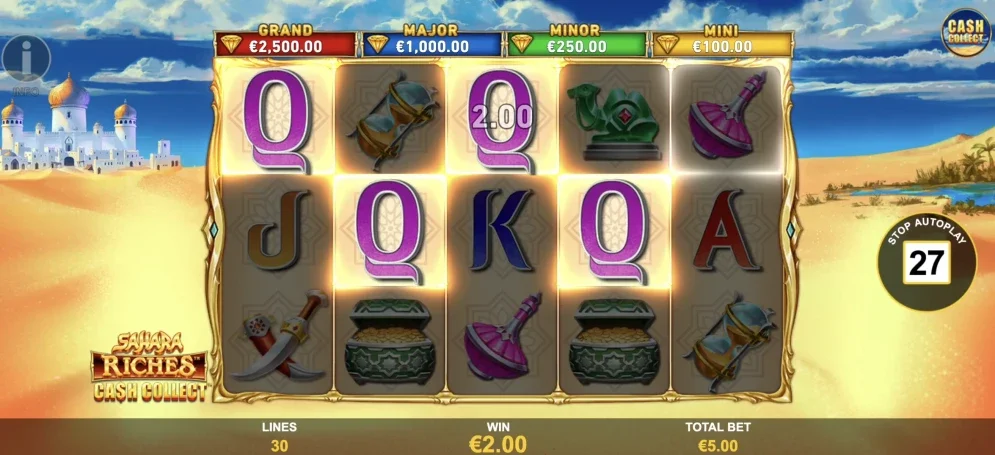 Sahara Riches Cash Collect Max Captura de pantalla 2