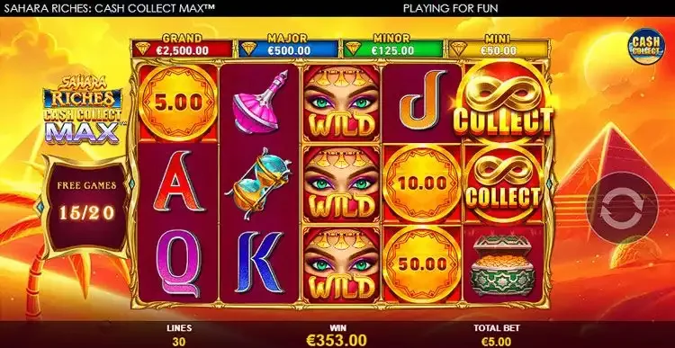 Sahara Riches Cash Collect Max Captura de pantalla 3